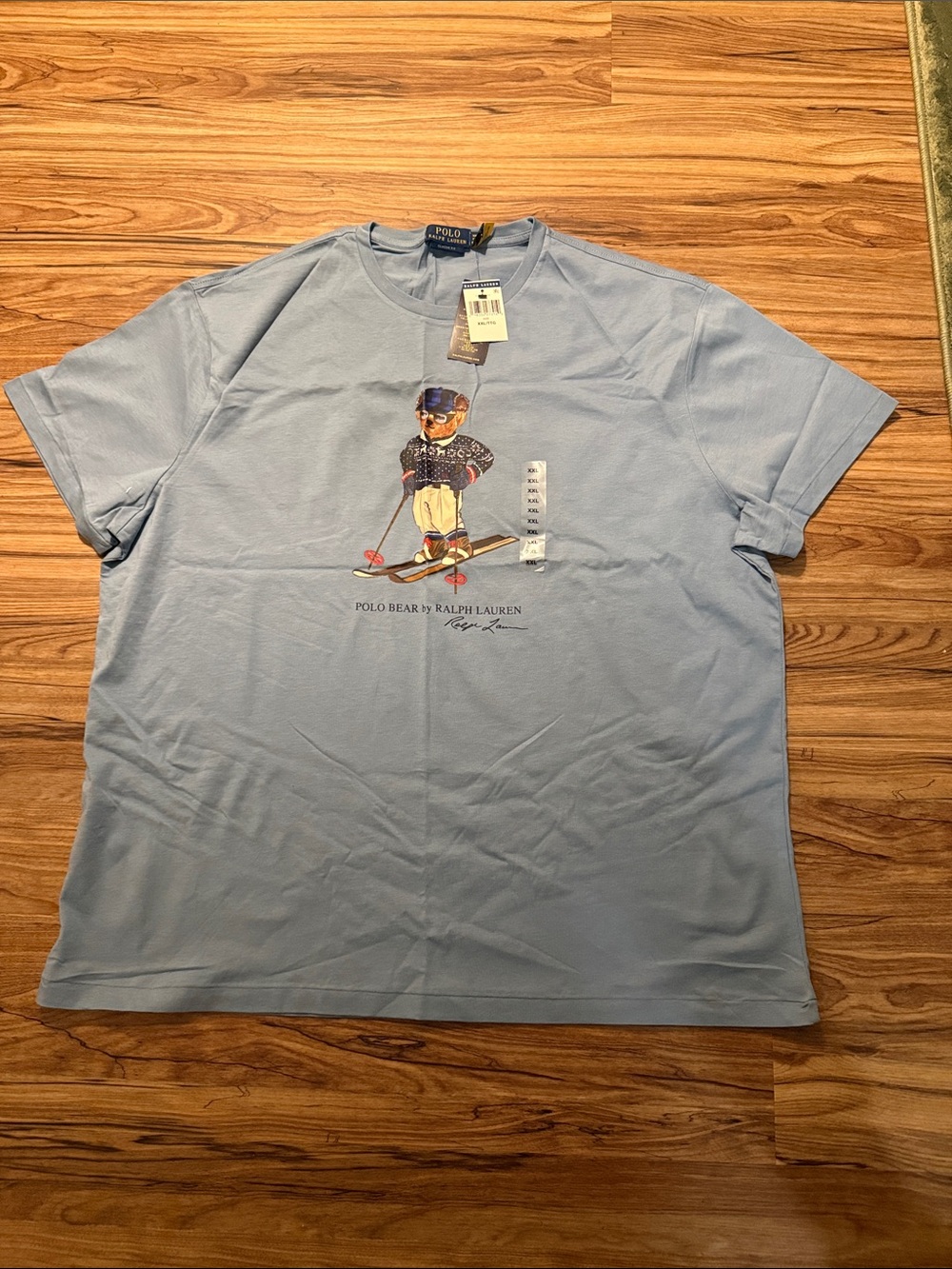 Polo by Ralph Lauren Light Blue Polo Bear Ski Graphic Tee